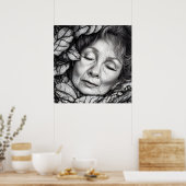 Poster Mère Terre Dors Parmi Les Feuilles (Cuisine)