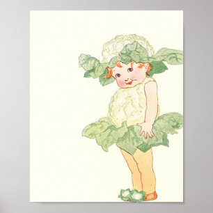 Poster Mère Terre Enfants - Petite Miss Chou-Fleur