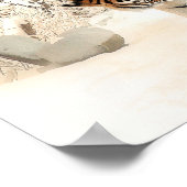 Poster Mère Tigre et Cub dans la forêt de neige (Coin)