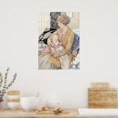 Poster Mère vintage et bébé par Anne Anderson (Cuisine)