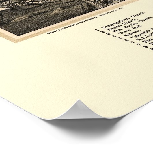 Poster Meredith, NH Panoramic Map - 1889 (Coin)