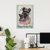 Poster Mères jour Cute Affenpinscher Chien Maman (Bureau à domicile)