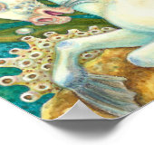 POSTER MERHORSE & OCTOPUS BLANC, CHEVAL UNICORN IMAGINAIR (Coin)