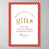 Poster MERI Christmas Party Secret Père Noël échange de c (Devant)