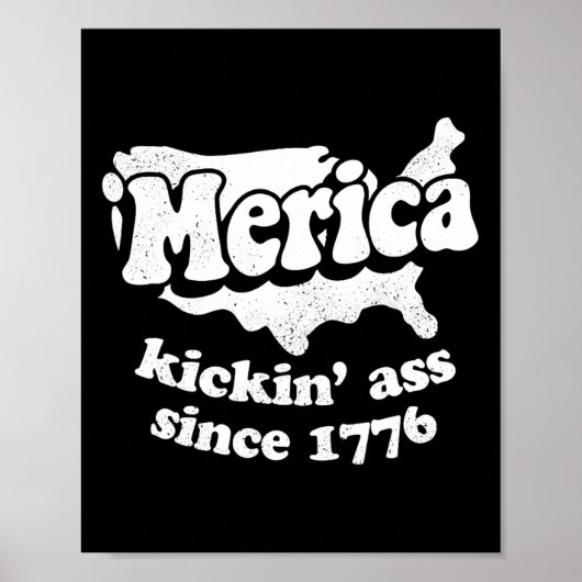 Poster Merica à fond depuis 1776  (Devant)