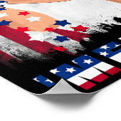 Poster Merica Bae Salt Parsemer Drapeau Américain Patriot (Coin)