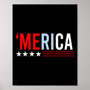 Poster Merica Chemise Pour Hommes Femmes Enfants Garçons