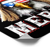 Poster Merica Eagle Mullet 4 juillet American Flag Star (Coin)