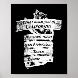 Poster Merica Humour Amérique USA Funny Californie