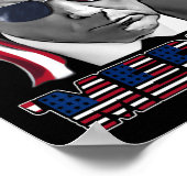 Poster Merica Trump 4 juillet heureux Trump Drapeau améri (Coin)