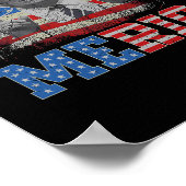 Poster Merica Trump 4 juillet heureux Trump Drapeau améri (Coin)