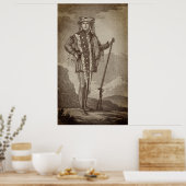 Poster Meriwether Lewis en robe indienne (Shoshone) (Cuisine)