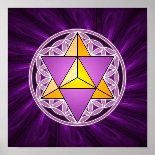 Poster Merkaba et Fleur de vie (Devant)