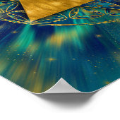 Poster Merkabah à Fleur de vie (Coin)