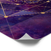 Poster Merkabah en fleur de vie - Géométrie sacrée (Coin)