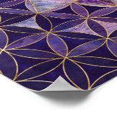 Poster Merkabah sur Fleur de vie motif (Coin)