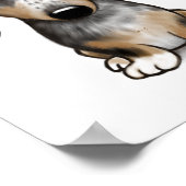 Poster Merle Dapple Dachshund mignon chien Wiener (Coin)