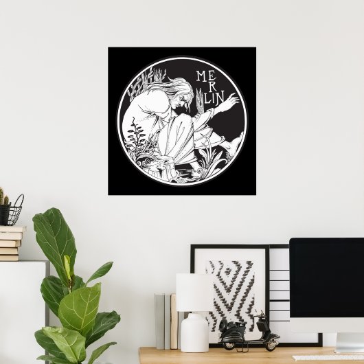 Poster Merlin Aubrey Beardsley (Bureau à domicile)