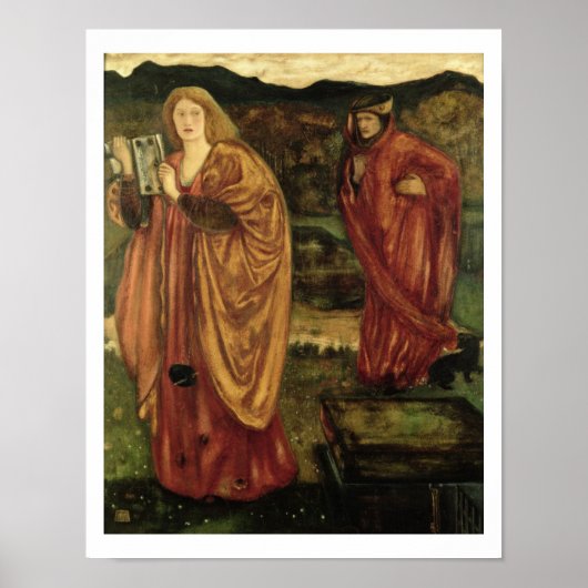 Poster Merlin et Nimue du Morte d'Arthur, 1861 (Devant)