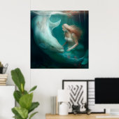 Poster mermaid (Bureau à domicile)