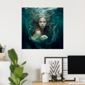 Poster mermaid (Bureau à domicile)