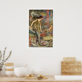 Poster Mermaid Art victorien par H J Ford (Cuisine)