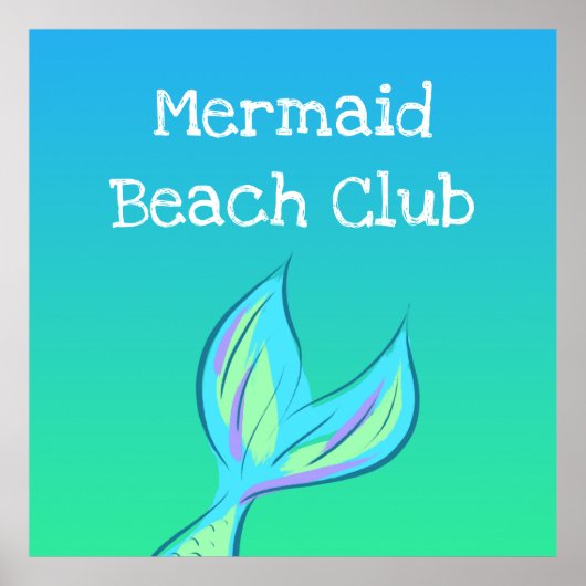 Poster Mermaid Beach Club (Devant)