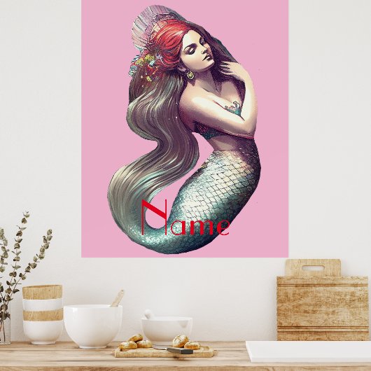 Poster Mermaid Beauté de Redhead Thunder_Cove (Cuisine)