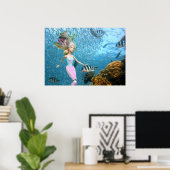 Poster Mermaid célèbre (Bureau à domicile)