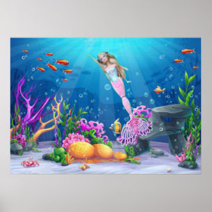 Poster Mermaid célèbre