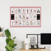 Poster Mermaid chat Tarot Major Arcana (Bureau à domicile)