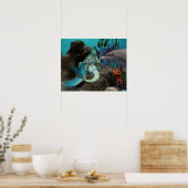 Poster Mermaid et Dolphin (Cuisine)