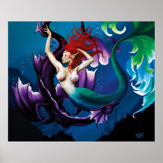 Poster Mermaid et Dragon Friend (Devant)