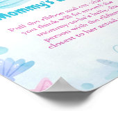 Poster Mermaid How Big is maman's ventre Baby shower jeu (Coin)