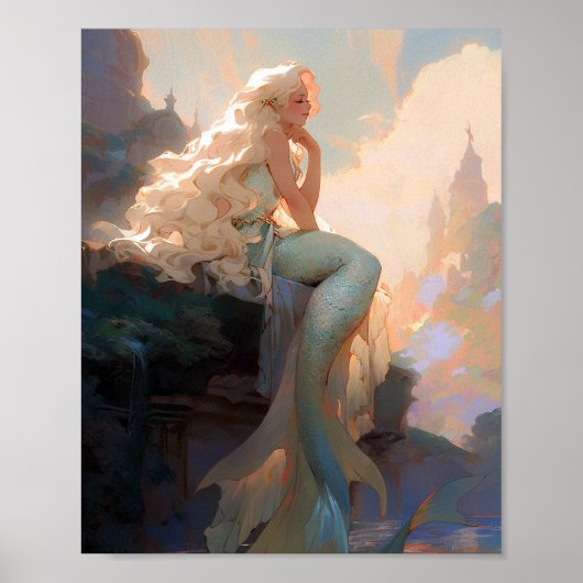 Poster Mermaid Imaginaire Art (Devant)
