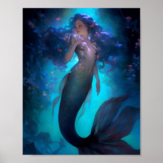 Poster Mermaid Imaginaire Art (Devant)