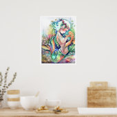Poster "Mermaid Love her Seahorse" (Cuisine)