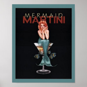 Poster Mermaid Martini