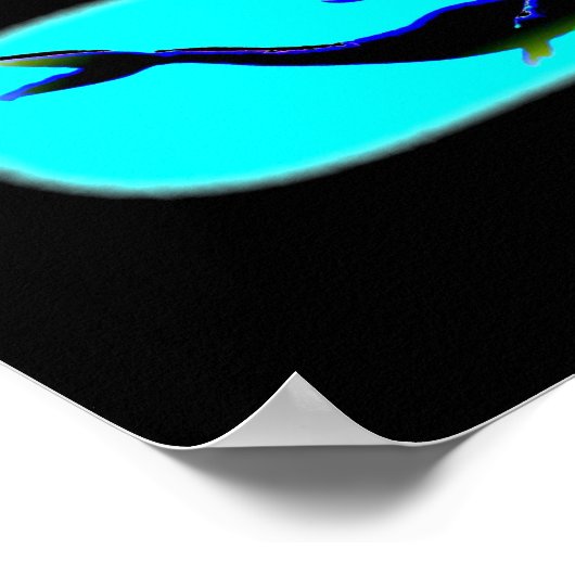 Poster mermaid noir (Coin)