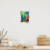 Poster Mermaid, Seahorse et Octopus Original Art (Cuisine)