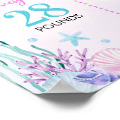 Poster Mermaid Tail Premier anniversaire Photo Milestone (Coin)