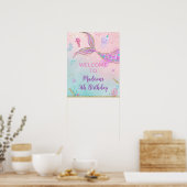 Poster Mermaid Under the Sea Anniversaire Bienvenue (Cuisine)