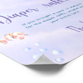 Poster Mermaid Under the Sea Diaper jeu de raffle (Coin)