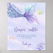 Poster Mermaid Under the Sea Diaper jeu de raffle (Devant)