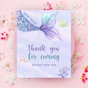 Poster Mermaid Under the Sea Merci pour son arrivée