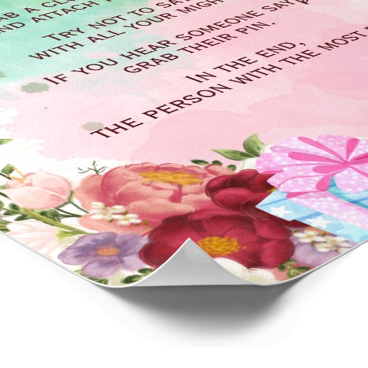 Poster Mermaid Under the Sea Shhh ne dit pas Baby Game (Coin)