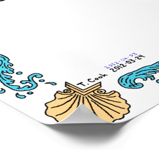 Poster Mermaid Zodiac Print - Leo (Coin)