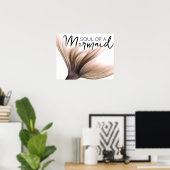 Poster #MermaidLife âme d'une sirène | Citer pourpre (Bureau à domicile)