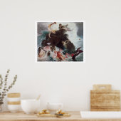 Poster Mermaids à Play, 1886 (huile sur toile) (Cuisine)