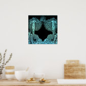 Poster Mermaids Art Nouveau de la mer (Cuisine)